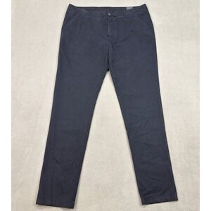 Good Man Brand Twill Chino Pants Mens 38x34 Stretch Navy Blue Casual Flex NEW